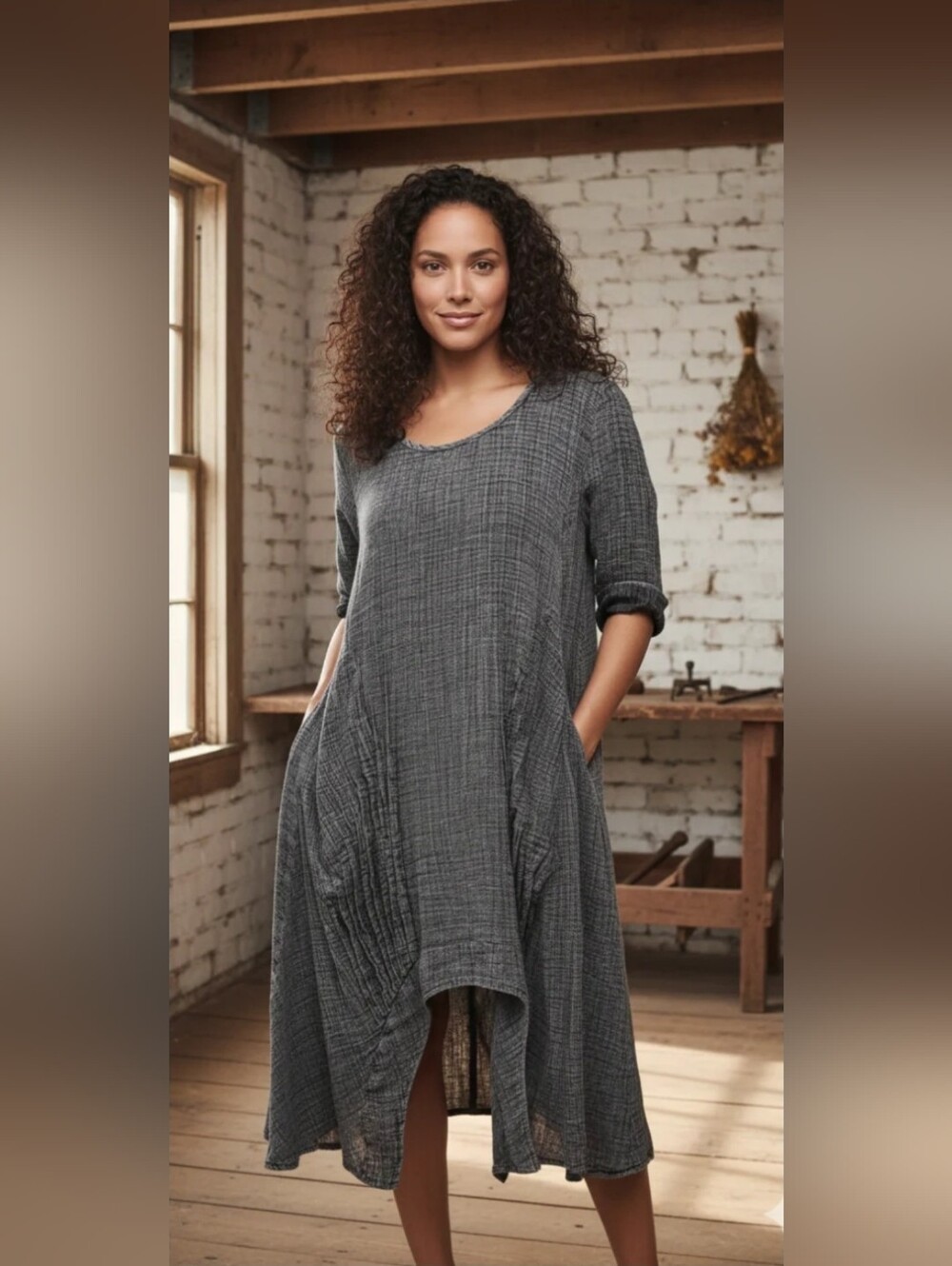 Tulip Gauze Boho Midi Dress